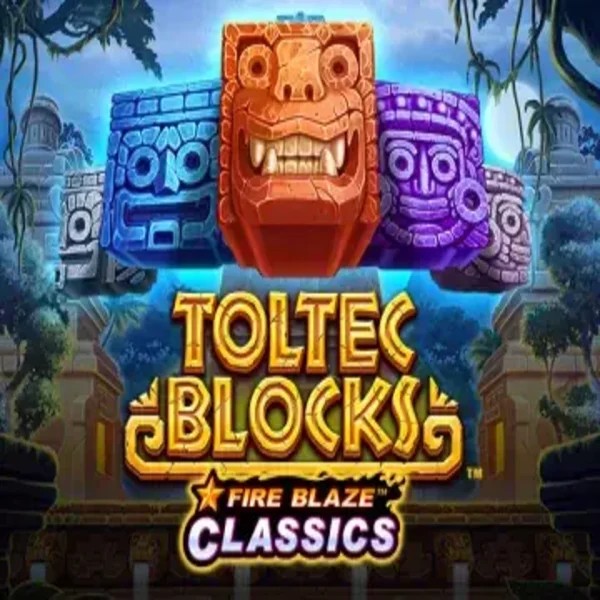 Fire Blaze: Toltec Blocks game by Rarestone Gaming – logo hosted on SlotsPalace Casino